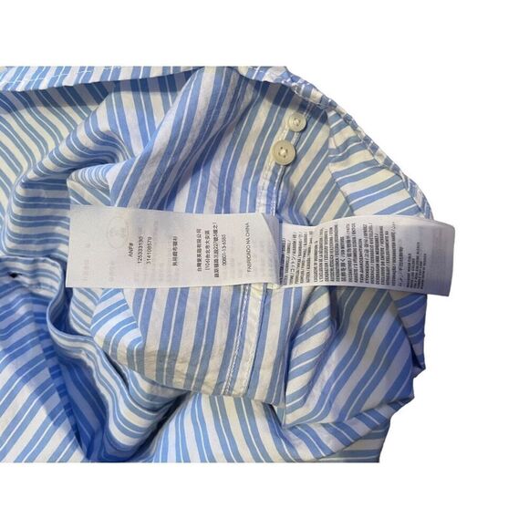 Abercrombie & Fitch Mens Blue & White Stripes Muscles Fit Dress Shirt Size M - Picture 6 of 10